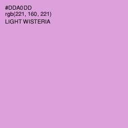 #DDA0DD - Light Wisteria Color Image